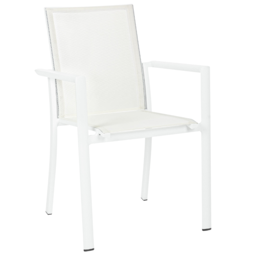 Bílá hliníková zahradní židle Bizzotto Konnor