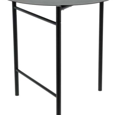 Černý kovový kulatý jídelní stůl ø 70 cm Disc – Zone