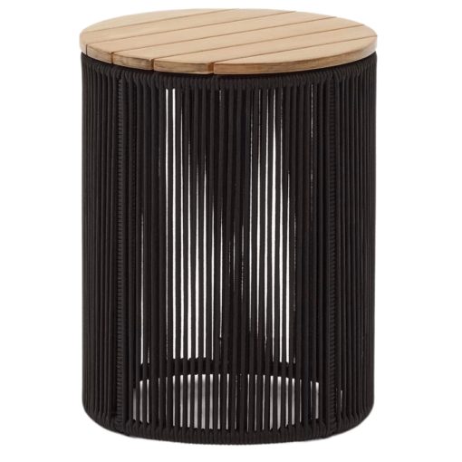 Černý zahradní stolek Kave Home Dandara 40 cm