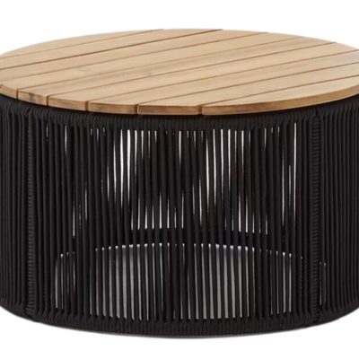 Černý zahradní stolek Kave Home Dandara 60 cm