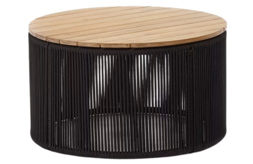 Černý zahradní stolek Kave Home Dandara 70 cm