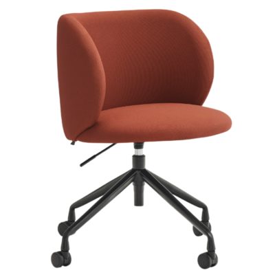Červená čalouněná kancelářská židle Teulat Mogi