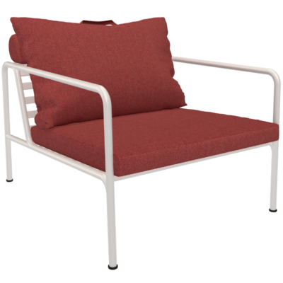 Červená čalouněná zahradní židle HOUE Avon