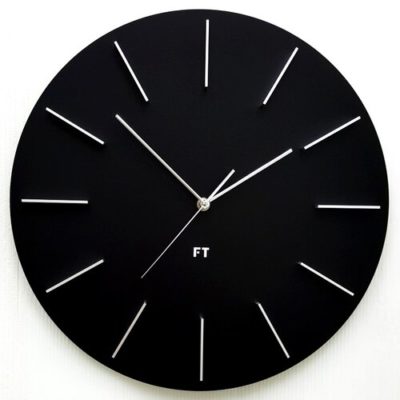 Future Time FT2010BK Round black Designové nástěnné hodiny