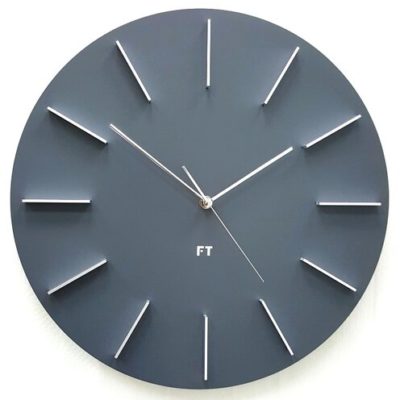 Future Time FT2010GY Round grey Designové nástěnné hodiny