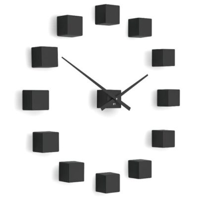 Future Time FT3000BK Cubic black Designové samolepicí hodiny