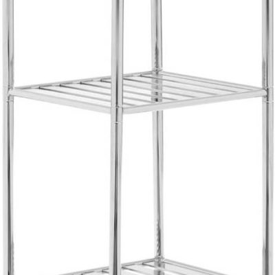 Koupelnový regál ve stříbrné barvě 34x80 cm – Premier Housewares