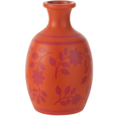 Oranžová keramická váza J-Line Floryn 38 cm