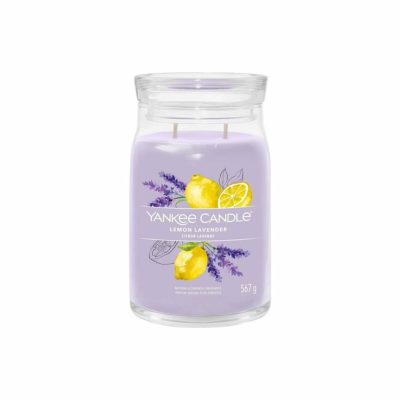 Yankee Candle vonná svíčka Signature ve skle velká Lemon Lavender