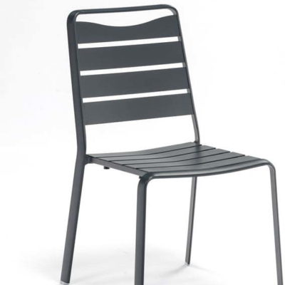 Antracitové kovové zahradní židle v sadě 4 ks Spring – Ezeis