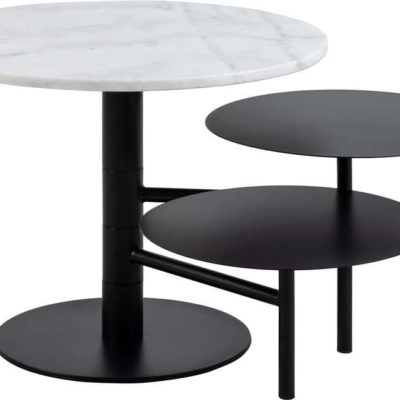Bílý kulatý konferenční stolek ø 60 cm Lahti – Actona