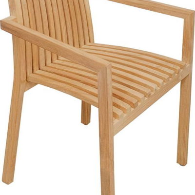 Dřevěné zahradní židle v sadě 2 ks v přírodní barvě Navy – Ezeis