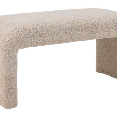 Béžová čalouněná lavice Bloomingville Bobbie 100 cm