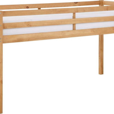 Vyvýšená dětská postel z borovicového dřeva 90x200 cm v přírodní barvě Alpi – Støraa