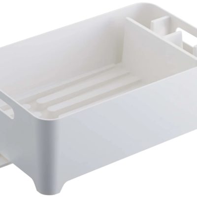 Bílý plastový odkapávač Yamazaki Tower 38 x 24 cm