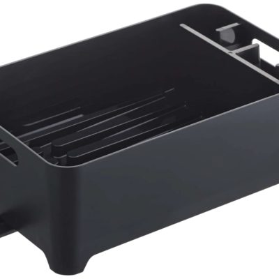 Černý plastový odkapávač Yamazaki Tower 38 x 24 cm