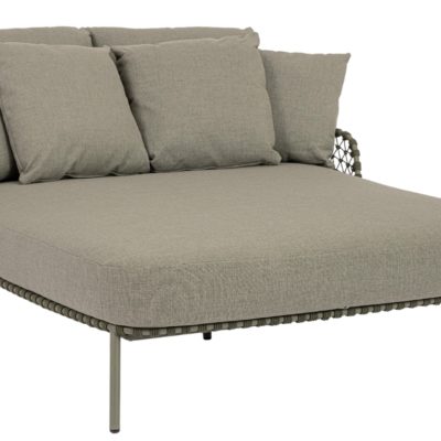 Zelené čalouněné zahradní dvojlehátko Bizzotto Ivissa