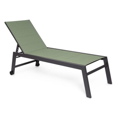 Zelené kovové zahradní lehátko Hilde – Bizzotto