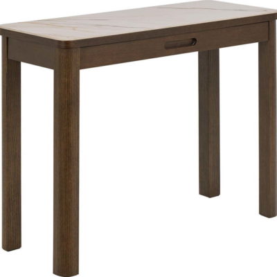 Béžový/tmavě hnědý konzolový stolek s keramickou deskou 40x100 cm Southampton – Actona