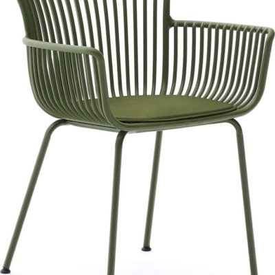 Tmavě zelená kovová zahradní židle Surpika – Kave Home
