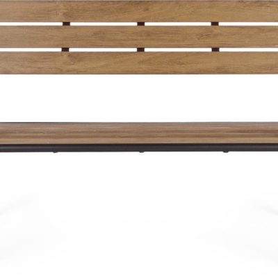 Kovová zahradní lavice v přírodní barvě Isak – Bizzotto