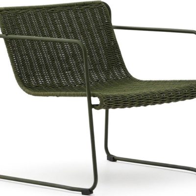 Zelené kovové zahradní křeslo Maurina – Kave Home