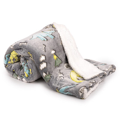 4Home Svítící beránková deka Dino